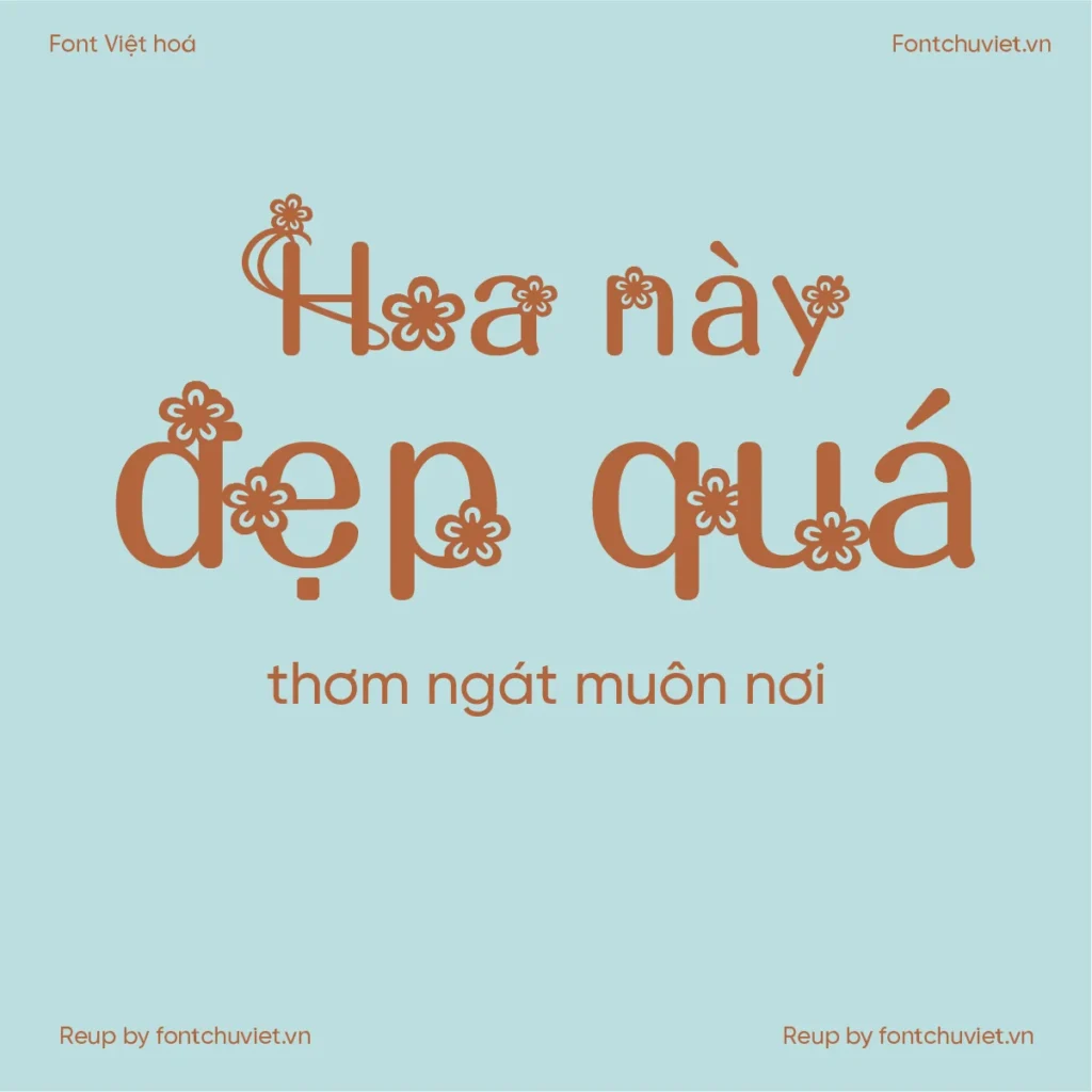 Font VL Bong Hoa Regular – Font Việt hoá